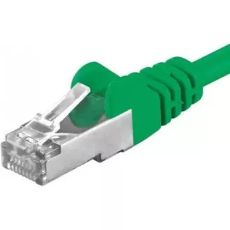 PREMIUMCORD Patch kabel CAT6a S-FTP, RJ45-RJ45, AWG 26/7 10m zelená