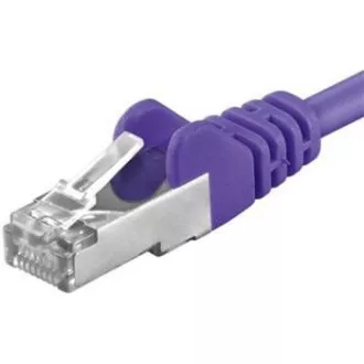 PREMIUMCORD Patch kabel CAT6a S-FTP, RJ45-RJ45, AWG 26/7 10m fialová