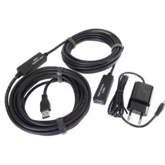 PREMIUMCORD USB 3.0 repeater a prodlužovací kabel A/M-A/F 5m