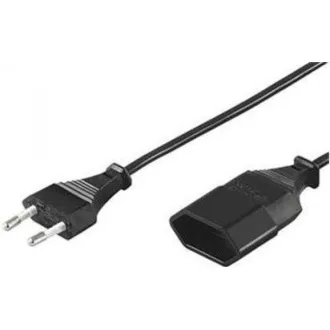 PREMIUMCORD Kabel síťový 230V, prodlužovací dvojvidlice, 3m