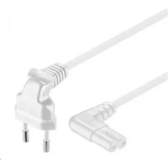 PREMIUMCORD Kabel síťový 230V k magnetofonu se zahnutými konektory 2m