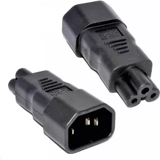 Adaptér IEC C14 na IEC C5 "trojlístek" napětí 230V, 10A