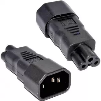 Adaptér IEC C14 na IEC C5 "trojlístek" napětí 230V, 10A