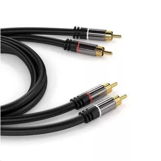 PREMIUMCORD kabel, 2x CINCH-2x CINCH M/M, 5m