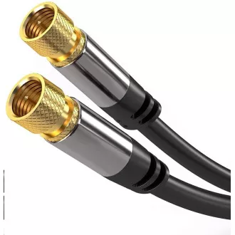 PREMIUMCORD kabel, satelitní anténní F male - F male (135 dB) 4x stíněný 3m PREMIUMCORD kabel, satelitní anténní F male - F male (135 dB) 4x stíněný 3m