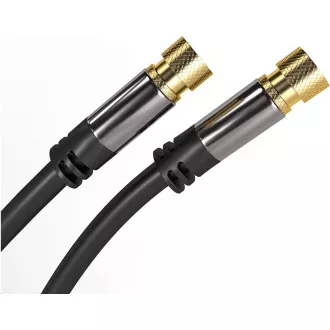 PREMIUMCORD kabel, satelitní anténní F male - F male (135 dB) 4x stíněný 3m PREMIUMCORD kabel, satelitní anténní F male - F male (135 dB) 4x stíněný 3m