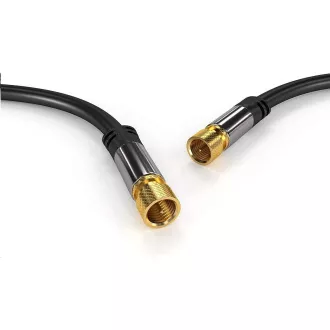 PREMIUMCORD kabel, satelitní anténní F male - F male (135 dB) 4x stíněný 3m PREMIUMCORD kabel, satelitní anténní F male - F male (135 dB) 4x stíněný 3m