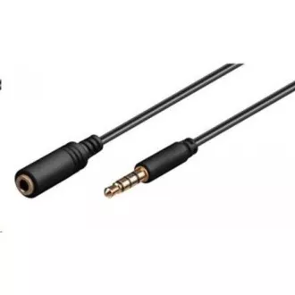 PREMIUMCORD Kabel Jack 3.5mm 4 pinový M/M 1m pro Apple iPhone, iPad, iPod