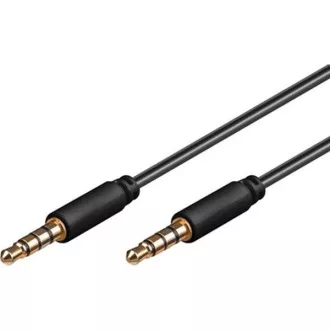 PREMIUMCORD Kabel Jack 3.5mm 4 pinový M/M 3m pro Apple iPhone, iPad, iPod