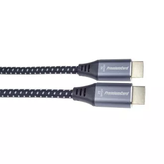 PREMIUMCORD Kabel HDMI 2.1 High Speed + Ethernet kabel 8K@60Hz, zlacené konektory, 0, 5m