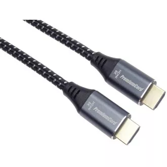 PREMIUMCORD Kabel HDMI 2.1 High Speed + Ethernet kabel 8K@60Hz, zlacené konektory, 1, 5m