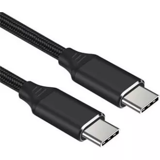 PREMIUMCORD Kabel USB-C M/M, 100W 20V/5A 480Mbps bavlněný oplet, 0, 5m