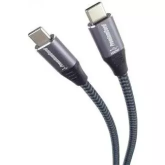PREMIUMCORD Kabel USB-C M/M, 100W 20V/5A 480Mbps bavlněný oplet, 0, 5m