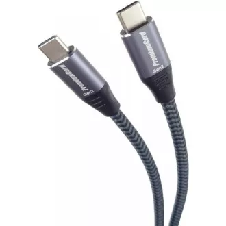 PREMIUMCORD Kabel USB-C (USB 3.2 Gen 2, 3A, 60W, 20Gbit/s) bavlněný oplet, 0, 5m