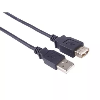 PremiumCord kabel prodlužovací USB 2.0, A-A, 0, 5m, černá