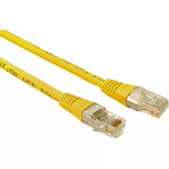 PremiumCord Patch kabel UTP RJ45-RJ45 CAT6 0.25m žlutá