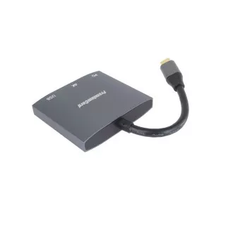 PremiumCord adaptér USB-C na HDMI, USB3.0, PD, rozlišení 4K a FULL HD 1080p