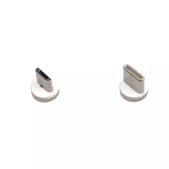 PREMIUMCORD Magnetický micro USB a USB-C nabíjecí a datový kabel 1m, červený
