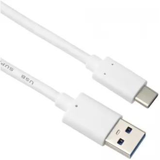PremiumCord kabel USB-C - USB 3.0 A (USB 3.2 generation 2, 3A, 10Gbit/s) 0.15m, bílá
