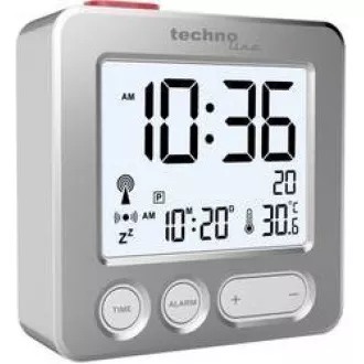 TechnoLine WT 265 digitální budík s teploměrem, stříbrný