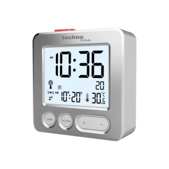 TechnoLine WT 265 digitální budík s teploměrem, stříbrný