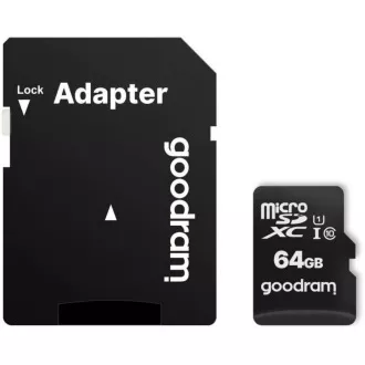 GOODRAM MicroSDXC karta 64GB M1AA, UHS-I Class 10, U1 + adaptér