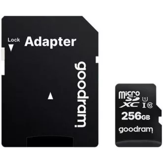 GOODRAM microSDXC karta 256GB M1AA (R:100/W:10 MB/s), UHS-I Class 10, U1 + Adapter