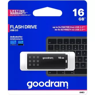 GOODRAM Flash Disk 16GB UME3, USB 3.0, černá