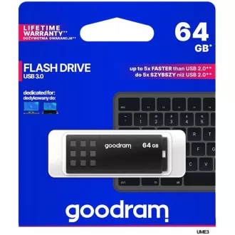 GOODRAM Flash Disk 64GB UME3, USB 3.0, černá