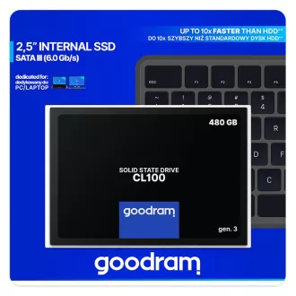 GOODRAM SSD CL100 Gen.3 480GB, SATA III, 2.5", (R:540/W:460MB/s)