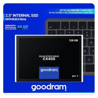 GOODRAM SSD CX400 Gen.2 128GB, SATA III, 2.5", (R:550/W:460MB/s)