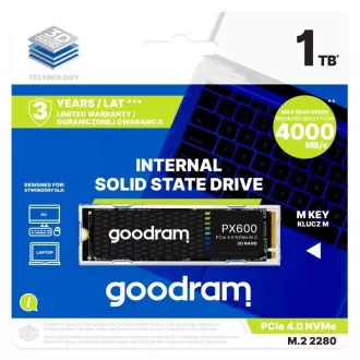 GOODRAM SSD PX600 2TB, PCIe Gen4x4, M.2 2280, (R:5000/W:3200MB/s)