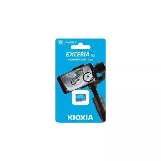 KIOXIA microSDXC Karta EXCERIA G2 128GB, UHS-I U3 V30, s Adaptérem KIOXIA microSDXC Karta EXCERIA G2 128GB, UHS-I U3 V30, s Adaptérem