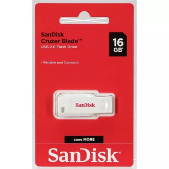 SanDisk Flash Disk 16GB Cruzer Blade, USB 2.0, bílá
