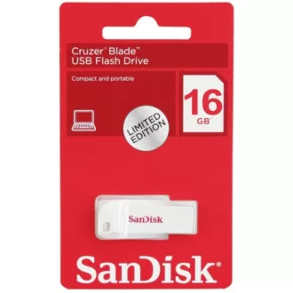 SanDisk Flash Disk 16GB Cruzer Blade, USB 2.0, bílá