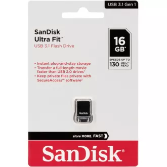 SanDisk Flash Disk 64GB Cruzer Ultra Fit, USB 3.1