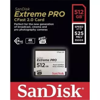 SanDisk CFAST 2.0 512GB Extreme Pro (525 MB/s VPG130)