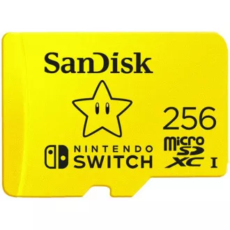 SanDisk MicroSDXC karta 256GB for Nintendo Switch (R:100/W:90 MB/s, UHS-I, V30, U3, C10, A1) licensed Product, Super Mario