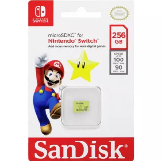 SanDisk MicroSDXC karta 256GB for Nintendo Switch (R:100/W:90 MB/s, UHS-I, V30, U3, C10, A1) licensed Product, Super Mario