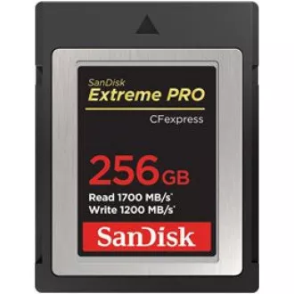 SanDisk Extreme Pro CFexpress Card 256GB, Type B, 1700MB/s Read, 1200MB/s Write