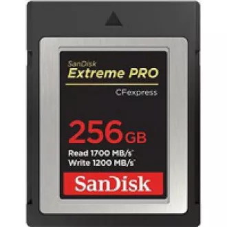 SanDisk Extreme Pro CFexpress Card 256GB, Type B, 1700MB/s Read, 1200MB/s Write