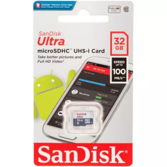 SanDisk MicroSDHC karta 32GB Ultra (80MB/s, Class 10 UHS-I, Android)