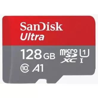 SanDisk MicroSDXC karta 128GB Ultra (100MB/s, Class 10, Android) + adaptér SanDisk MicroSDXC karta 128GB Ultra (100MB/s, Class 10, Android) + adaptér