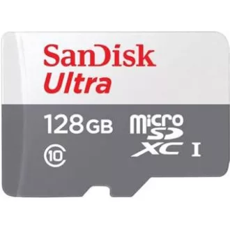 SanDisk MicroSDXC karta 128GB Ultra (100MB/s, Class 10, Android) + adaptér SanDisk MicroSDXC karta 128GB Ultra (100MB/s, Class 10, Android) + adaptér