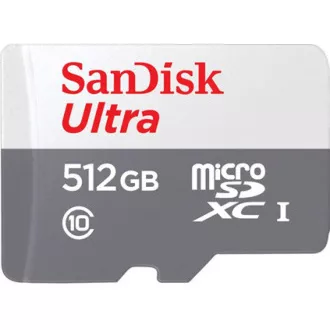 SanDisk MicroSDXC karta 512GB Ultra (100MB/s, Class 10, Android) + adaptér