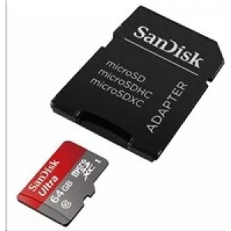 SanDisk MicroSDXC karta 512GB Ultra (100MB/s, Class 10, Android) + adaptér