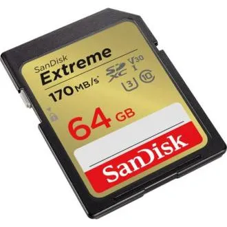 SanDisk SDXC karta 64GB Extreme (170 MB/s Class 10, UHS-I U3 V30)