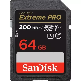SanDisk SDXC karta 64GB Extreme PRO (200 MB/s Class 10, UHS-I U3 V30)