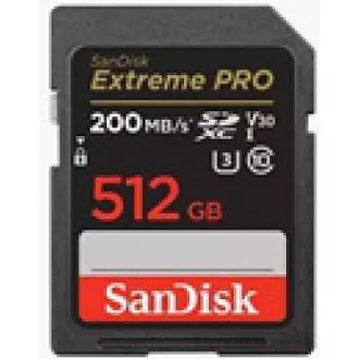 SanDisk SDXC karta 512GB Extreme PRO (200 MB/s Class 10, UHS-I U3 V30)