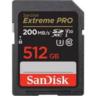 SanDisk SDXC karta 512GB Extreme PRO (200 MB/s Class 10, UHS-I U3 V30)